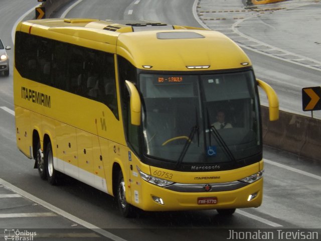 Viação Itapemirim 60753 na cidade de Lavrinhas, São Paulo, Brasil, por Jhonatan Diego da Silva Trevisan. ID da foto: 3456455.