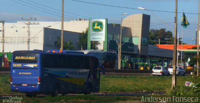 Expresso Araguari 56301 na cidade de Uberlândia, Minas Gerais, Brasil, por Anderson Gonçalves da Fonseca. ID da foto: 3456657.