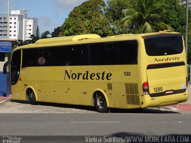 Viação Nordeste 1280 na cidade de Fortaleza, Ceará, Brasil, por Vieira Santos. ID da foto: 3458306.