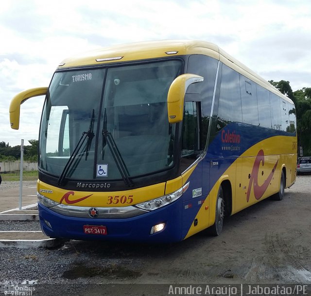 Coletivo Transportes 3505 na cidade de Jaboatão dos Guararapes, Pernambuco, Brasil, por André Luiz Araujo Silva. Número da foto: #3458967.
