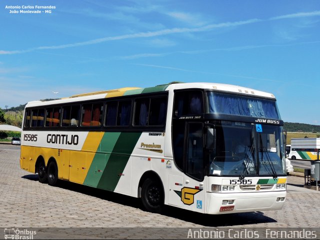 Empresa Gontijo de Transportes 15585 na cidade de João Monlevade, Minas Gerais, Brasil, por Antonio Carlos Fernandes. ID da foto: 3458923.