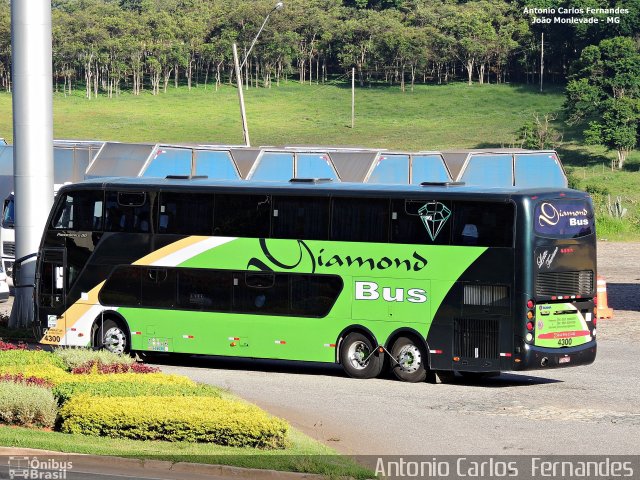 Diamond Bus Locação e Transportes 4300 na cidade de João Monlevade, Minas Gerais, Brasil, por Antonio Carlos Fernandes. ID da foto: 3459153.