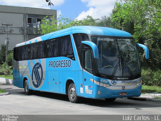 Auto Viação Progresso 6150 na cidade de Recife, Pernambuco, Brasil, por Luiz Carlos de Santana. ID da foto: 3459785.