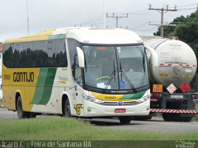 Empresa Gontijo de Transportes 7060 na cidade de Feira de Santana, Bahia, Brasil, por Ícaro Chagas. ID da foto: 3462626.