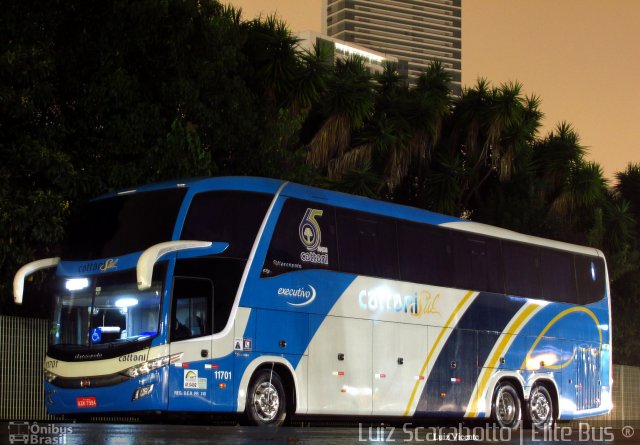 Cattani Sul Transportes e Turismo 11701 na cidade de Curitiba, Paraná, Brasil, por Luiz Scarabotto . ID da foto: 3461901.