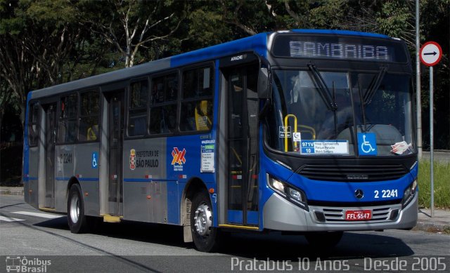 Sambaíba Transportes Urbanos 2 2241 na cidade de São Paulo, São Paulo, Brasil, por Cristiano Soares da Silva. ID da foto: 3462154.