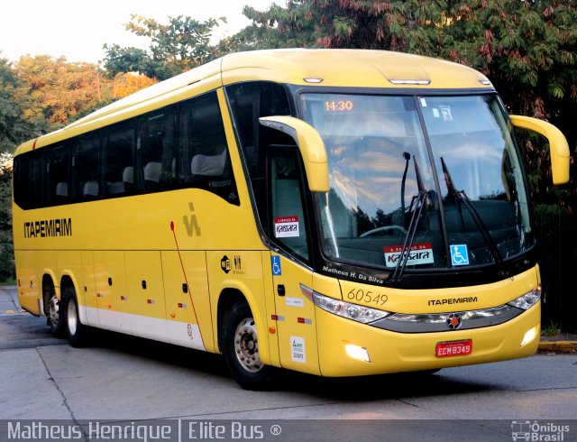 Viação Itapemirim 60549 na cidade de São Paulo, São Paulo, Brasil, por Matheus Henrique. Número da foto: #3461771.
