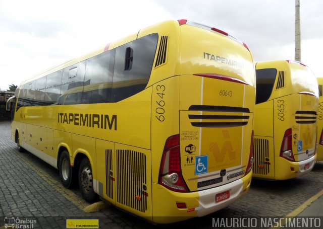 Viação Itapemirim 60643 na cidade de Belo Horizonte, Minas Gerais, Brasil, por Maurício Nascimento. Número da foto: #3465109.