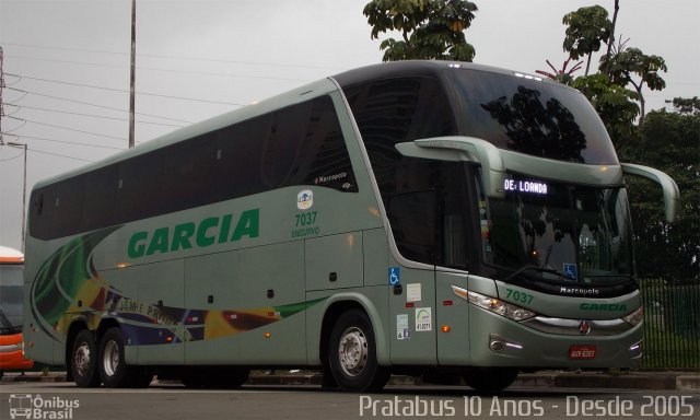 Viação Garcia 7037 na cidade de São Paulo, São Paulo, Brasil, por Cristiano Soares da Silva. Número da foto: #3465670.