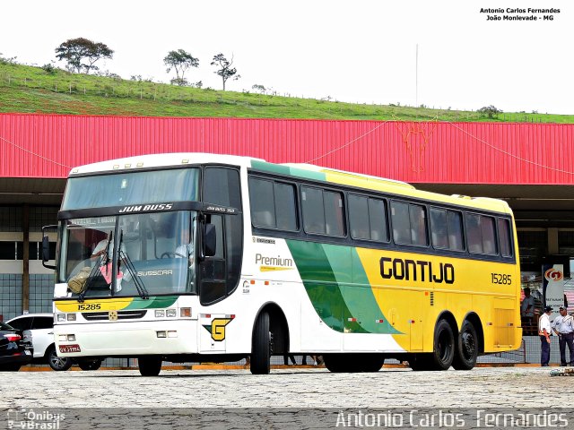 Empresa Gontijo de Transportes 15285 na cidade de João Monlevade, Minas Gerais, Brasil, por Antonio Carlos Fernandes. ID da foto: 3466249.