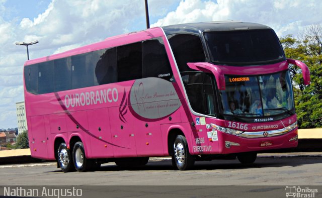 Viação Ouro Branco 16166 na cidade de Londrina, Paraná, Brasil, por Nathan Augusto. Número da foto: #3405880.
