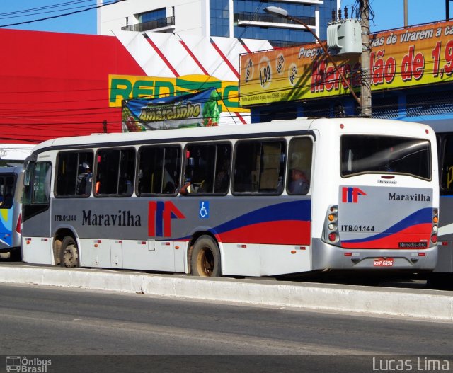 Maravilha Auto Ônibus ITB.01.144 na cidade de Itaboraí, Rio de Janeiro, Brasil, por Lucas Lima. Número da foto: #3405702.