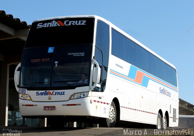 VUSC - Viação União Santa Cruz 2080 na cidade de Venâncio Aires, Rio Grande do Sul, Brasil, por Marco A.   Bornatoviski. ID da foto: 3469340.