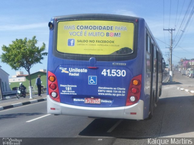 Radial Transporte Coletivo 41.530 na cidade de Itaquaquecetuba, São Paulo, Brasil, por Kaique Martins. ID da foto: 3467346.