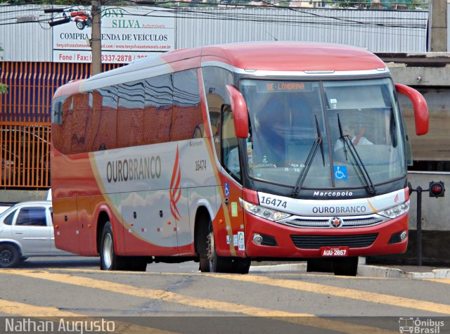 Viação Ouro Branco 16474 na cidade de Londrina, Paraná, Brasil, por Nathan Augusto. Número da foto: #3468840.