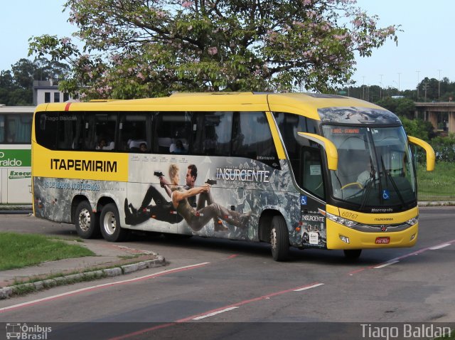 Viação Itapemirim 60767 na cidade de Vitória, Espírito Santo, Brasil, por Tiago Baldan. Número da foto: #3407599.