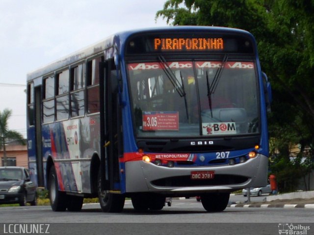 Auto Viação ABC 207 na cidade de São Bernardo do Campo, São Paulo, Brasil, por Luis Nunez. Número da foto: #3407640.