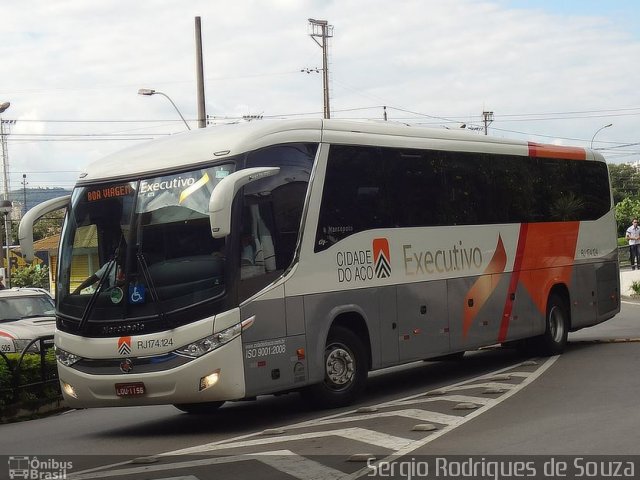 Viação Cidade do Aço RJ 174.124 na cidade de Volta Redonda, Rio de Janeiro, Brasil, por Sergio Rodrigues de Souza. Número da foto: #3407115.