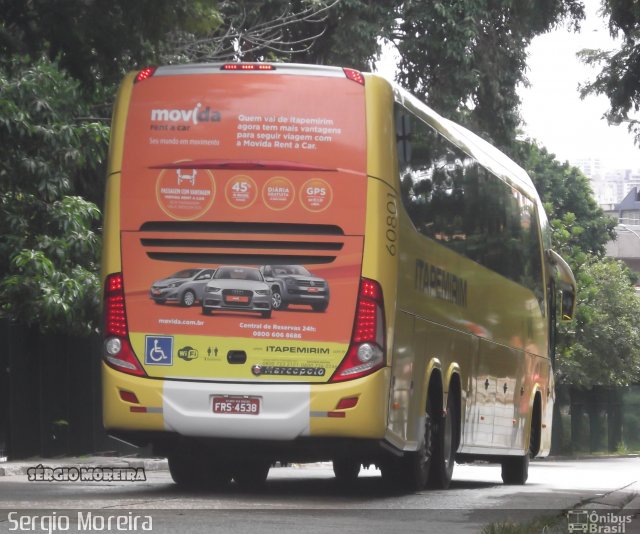 Viação Itapemirim 60801 na cidade de São Paulo, São Paulo, Brasil, por Sergio Moreira Gomes da Silva. Número da foto: #3408453.