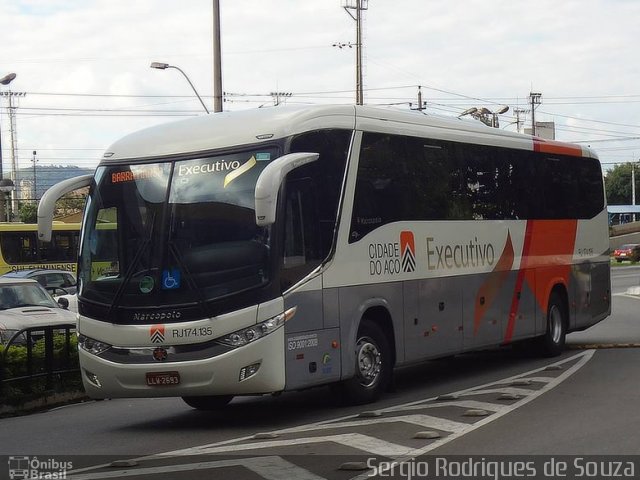 Viação Cidade do Aço RJ 174.135 na cidade de Volta Redonda, Rio de Janeiro, Brasil, por Sergio Rodrigues de Souza. Número da foto: #3407129.
