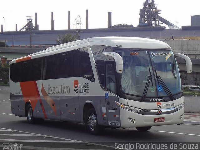 Viação Cidade do Aço RJ 174.135 na cidade de Volta Redonda, Rio de Janeiro, Brasil, por Sergio Rodrigues de Souza. Número da foto: #3407125.