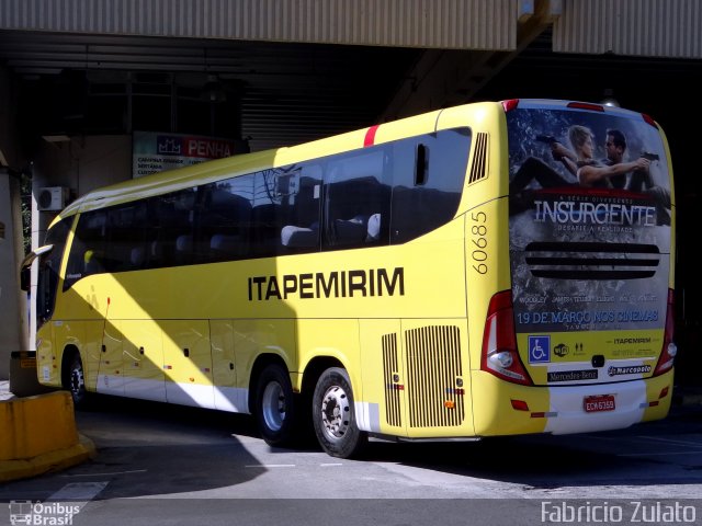 Viação Itapemirim 60685 na cidade de Santos, São Paulo, Brasil, por Fabricio Zulato. Número da foto: #3408759.