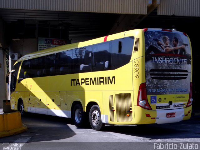 Viação Itapemirim 60685 na cidade de Santos, São Paulo, Brasil, por Fabricio Zulato. ID da foto: 3408759.