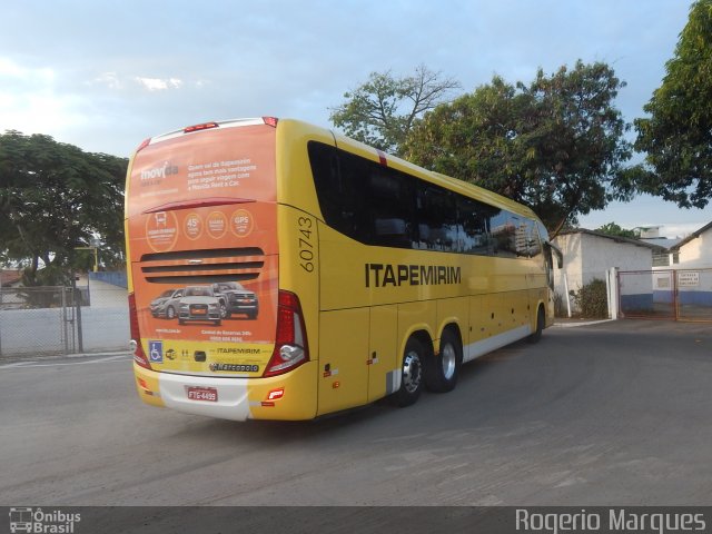 Viação Itapemirim 60743 na cidade de Taubaté, São Paulo, Brasil, por Rogerio Marques. Número da foto: #3410438.