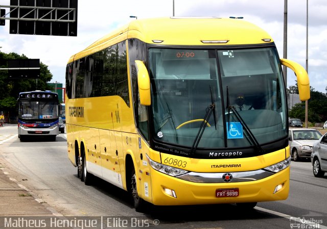 Viação Itapemirim 60803 na cidade de São Paulo, São Paulo, Brasil, por Matheus Henrique. Número da foto: #3410347.