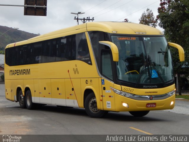 Viação Itapemirim 60747 na cidade de Juiz de Fora, Minas Gerais, Brasil, por André Luiz Gomes de Souza. ID da foto: 3411437.