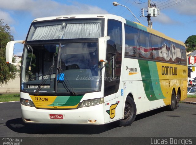 Empresa Gontijo de Transportes 11705 na cidade de Araxá, Minas Gerais, Brasil, por Lucas Borges . Número da foto: #3412986.