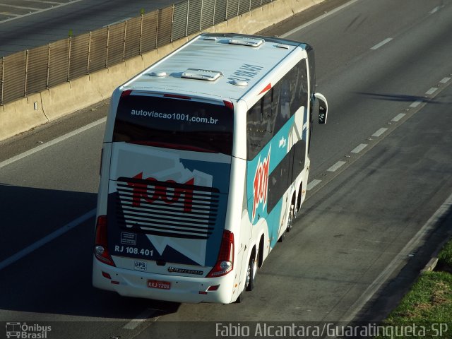 Auto Viação 1001 RJ 108.401 na cidade de Aparecida, São Paulo, Brasil, por Fabio Alcantara. Número da foto: #3414189.