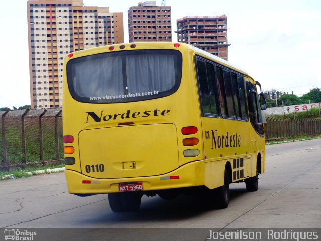 Viação Nordeste 0110 na cidade de Natal, Rio Grande do Norte, Brasil, por Josenilson  Rodrigues. ID da foto: 3415164.