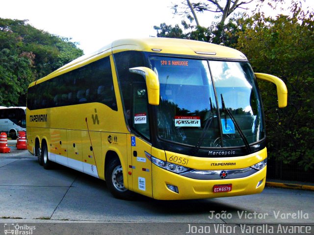 Viação Itapemirim 60551 na cidade de São Paulo, São Paulo, Brasil, por Joao Vitor Varella Avance. ID da foto: 3416199.