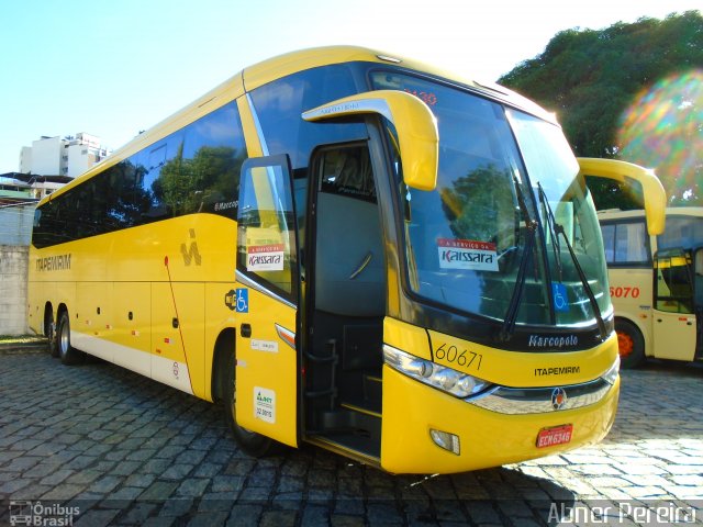 Viação Itapemirim 60671 na cidade de Ipatinga, Minas Gerais, Brasil, por Abner Pereira. Número da foto: #3414487.