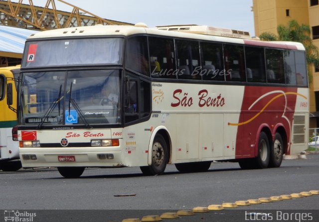 Viação São Bento Ribeirão Preto 1460 na cidade de Uberaba, Minas Gerais, Brasil, por Lucas Borges . Número da foto: #3418534.