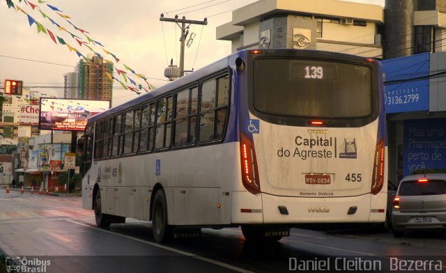 Capital do Agreste Transporte Urbano 455 na cidade de Caruaru, Pernambuco, Brasil, por Daniel Cleiton  Bezerra. Número da foto: #3419337.