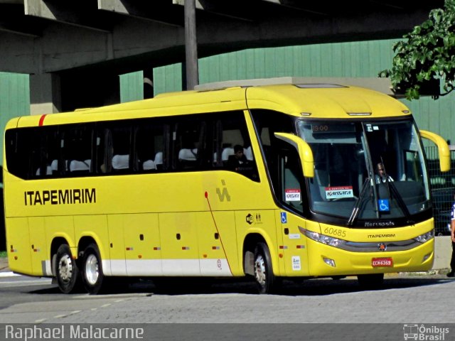 Viação Itapemirim 60685 na cidade de Santos, São Paulo, Brasil, por Raphael Malacarne. ID da foto: 3417933.