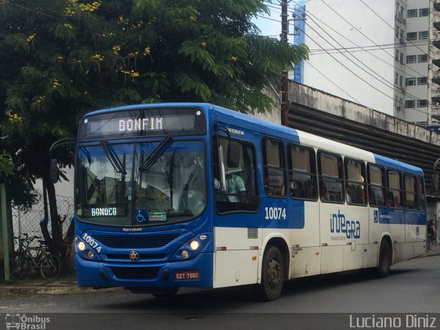 Concessionária Salvador Norte - CSN Transportes 10074 na cidade de Salvador, Bahia, Brasil, por Luciano Diniz. Número da foto: #3418013.