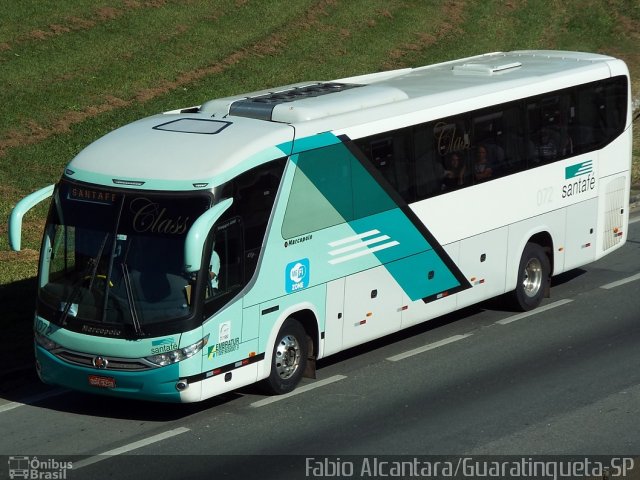 Santa Fé Transportes 072 na cidade de Aparecida, São Paulo, Brasil, por Fabio Alcantara. ID da foto: 3419235.