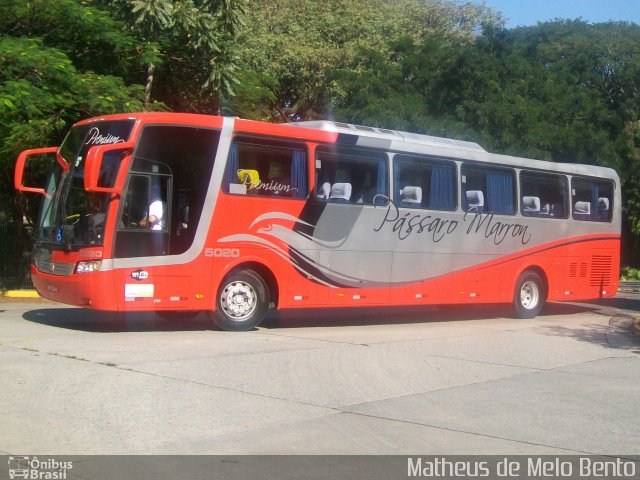 Empresa de Ônibus Pássaro Marron 5020 na cidade de São Paulo, São Paulo, Brasil, por Matheus de Melo Bento. Número da foto: #3419322.