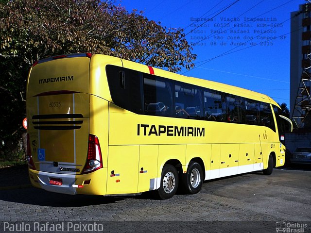 Viação Itapemirim 60535 na cidade de São José dos Campos, São Paulo, Brasil, por Paulo Rafael Peixoto. Número da foto: #3420697.
