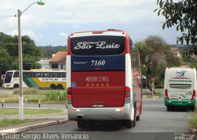 Expresso São Luiz 7160 na cidade de Cuiabá, Mato Grosso, Brasil, por Paulo Sergio Alves Venancio. Número da foto: #3420609.