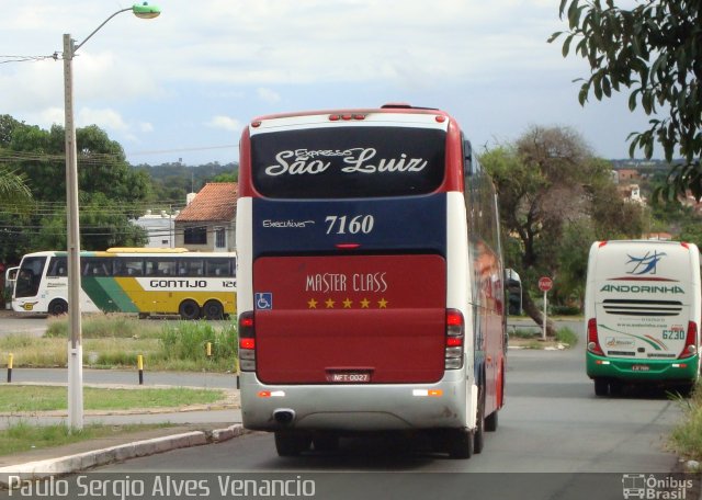 Expresso São Luiz 7160 na cidade de Cuiabá, Mato Grosso, Brasil, por Paulo Sergio Alves Venancio. ID da foto: 3420609.