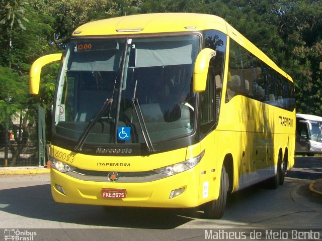 Viação Itapemirim 60053 na cidade de São Paulo, São Paulo, Brasil, por Matheus de Melo Bento. ID da foto: 3421862.