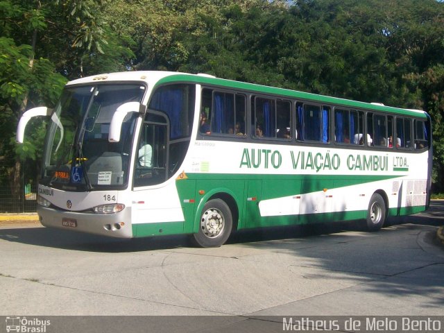 Auto Viação Cambuí 184 na cidade de São Paulo, São Paulo, Brasil, por Matheus de Melo Bento. Número da foto: #3421884.