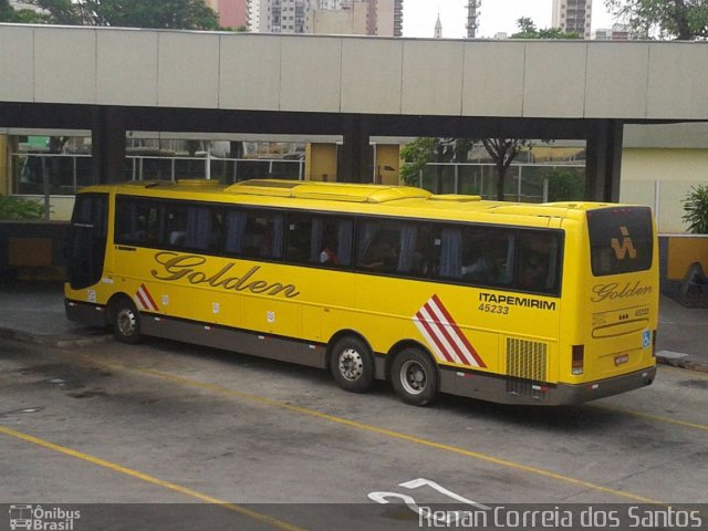 Viação Itapemirim 45233 na cidade de Ribeirão Preto, São Paulo, Brasil, por Renan de Araújo. ID da foto: 3420178.