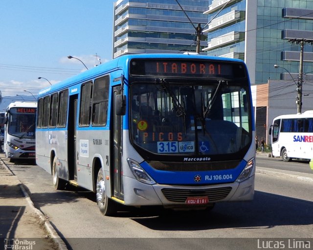 Auto Viação Tanguaense RJ 106.004 na cidade de Itaboraí, Rio de Janeiro, Brasil, por Lucas Lima. ID da foto: 3469957.