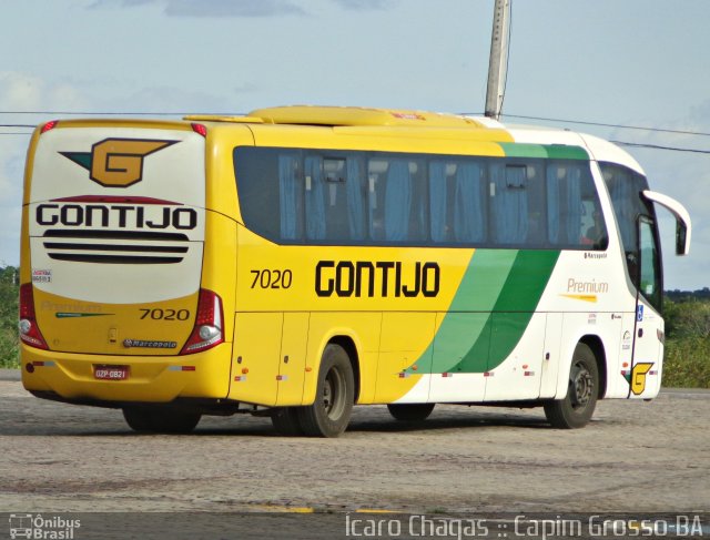 Empresa Gontijo de Transportes 7020 na cidade de Capim Grosso, Bahia, Brasil, por Ícaro Chagas. ID da foto: 3490141.