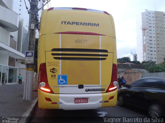 Viação Itapemirim 60577 na cidade de Campos dos Goytacazes, Rio de Janeiro, Brasil, por Vagner Barreto da Silva. ID da foto: 3488992.